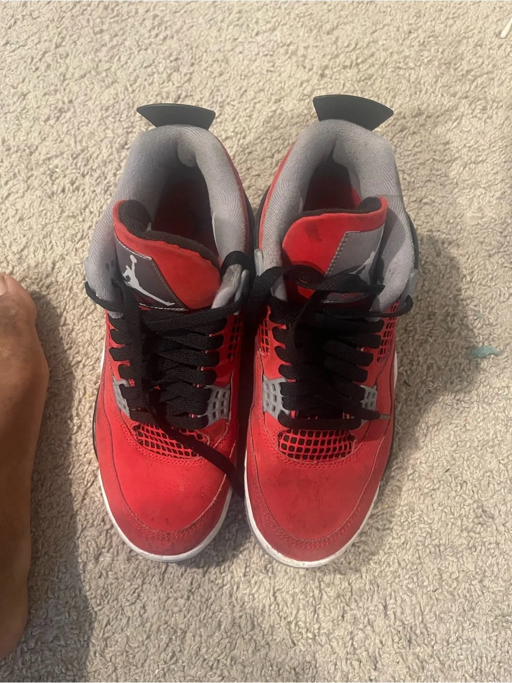 Jordan 4 Toro Bravo Retro Red and Black Sneakers